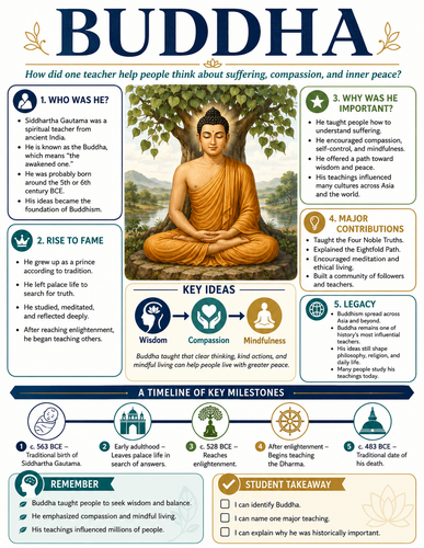 Buddha I Historical Figures I Infographic