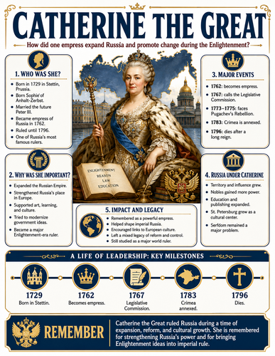 Catherine the Great I Historical Figures I Infographic