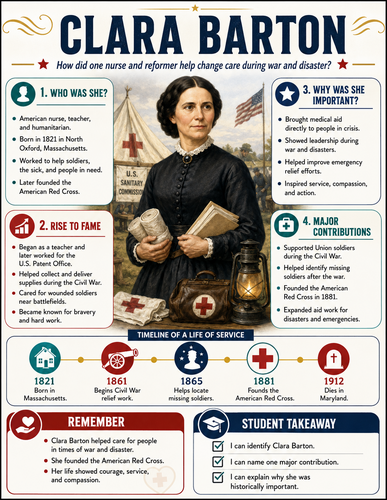 Clara Barton I Historical Figures I Infographic