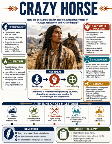 Crazy Horse I Historical Figures I Infographic