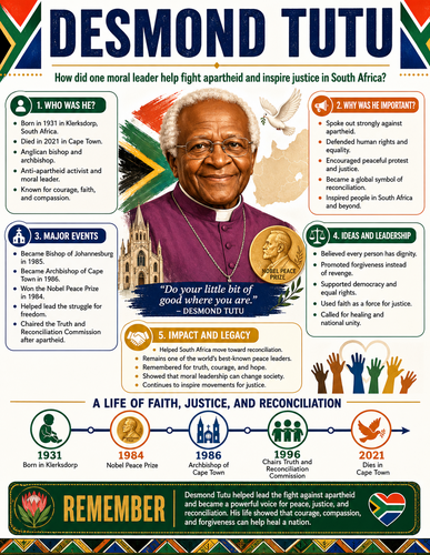 Desmond Tutu I Historical Figures I Infographic