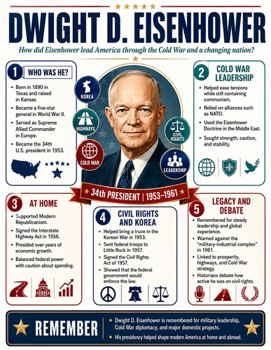 Dwight D. Eisenhower I Historical Figures I Infographic