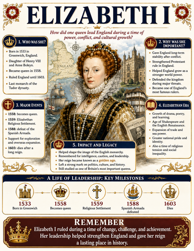 Elizabeth I I Historical Figures I Infographic