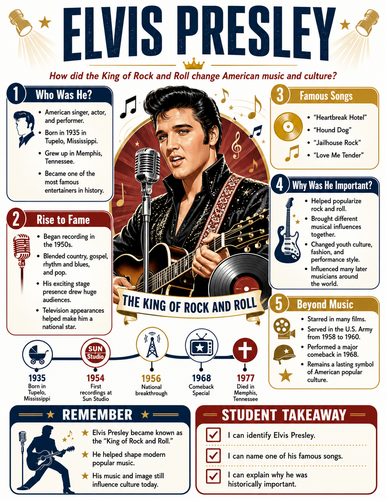 Elvis Presley I Historical Figures I Infographic