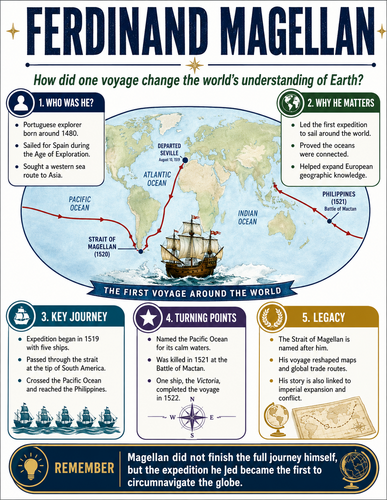 Ferdinand Magellan I Historical Figures I Infographic