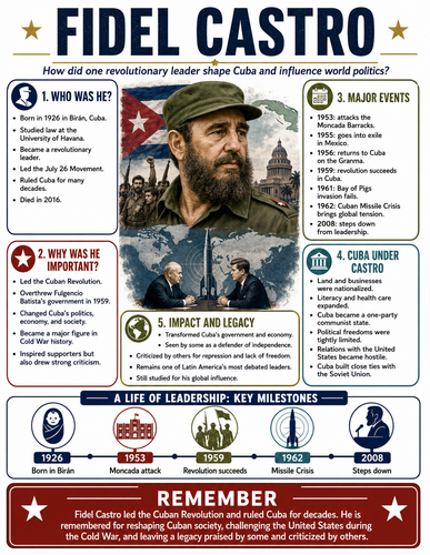 Fidel Castro I Historical Figures I Infographic