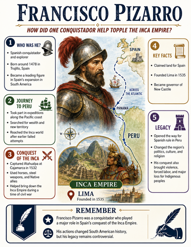 Francisco Pizarro I Historical Figures I Infographic