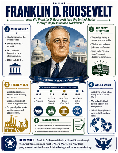 Franklin D. Roosevelt I Historical Figures I Infographic