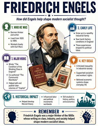 Friedrich Engels I Historical Figures I Infographic