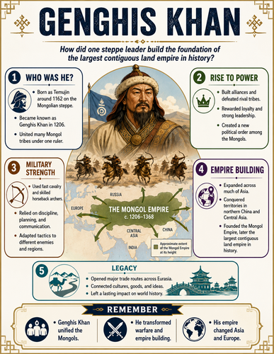 Genghis Khan I Historical Figures I Infographic