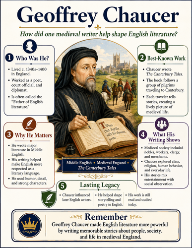 Geoffrey Chaucer I Historical Figures I Infographic