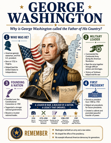 George Washington I Historical Figures I Infographic