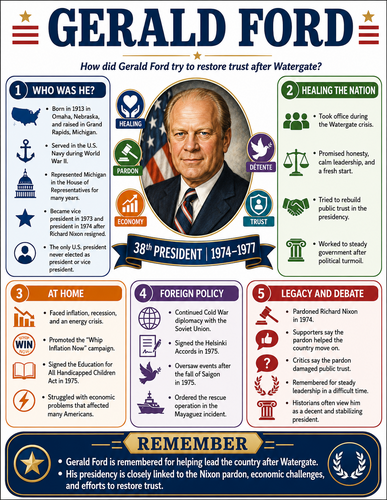 Gerald Ford I Historical Figures I Infographic