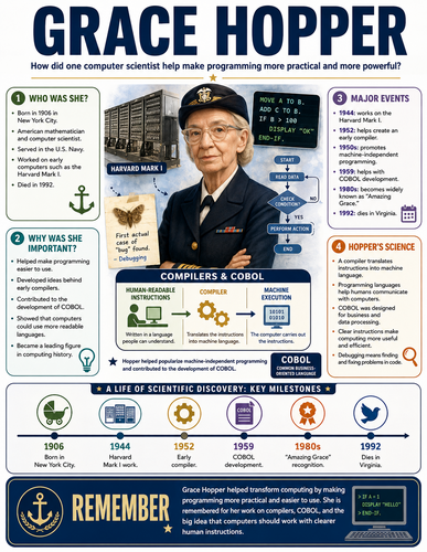 Grace Hopper I Historical Figures I Infographic