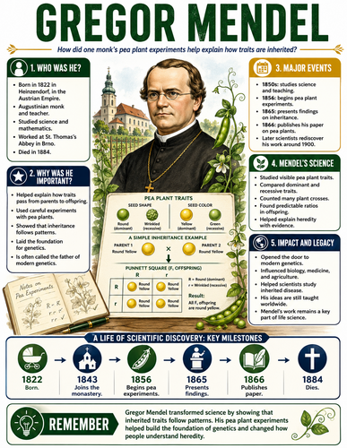 Gregor Mendel I Historical Figures I Infographic