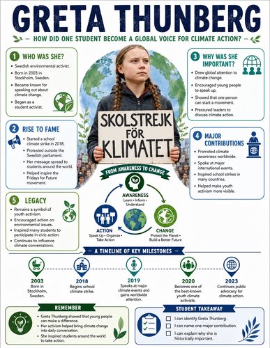 Greta Thunberg I Historical Figures I Infographic