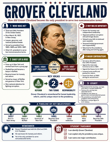 Grover Cleveland I Historical Figures I Infographic