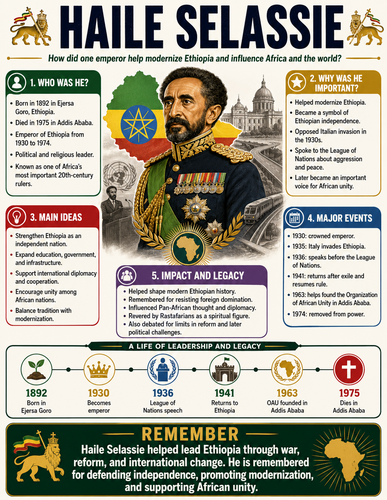 Haile Selassie I Historical Figures I Infographic