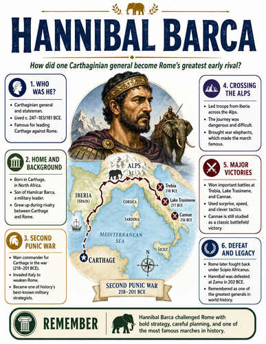 Hannibal Barca I Historical Figures I Infographic