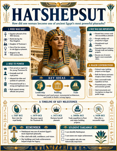 Hatshepsut I Historical Figures I Infographic