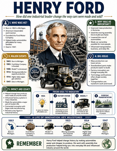 Henry Ford I Historical Figures I Infographic