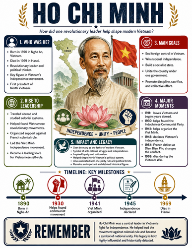 Ho Chi Minh I Historical Figures I Infographic