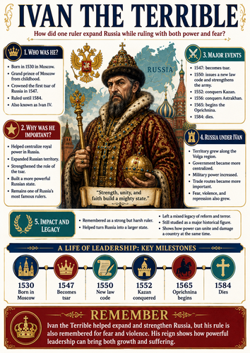 Ivan the Terrible I Historical Figures I Infographic