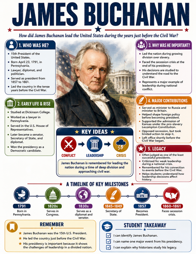 James Buchanan I Historical Figures I Infographic