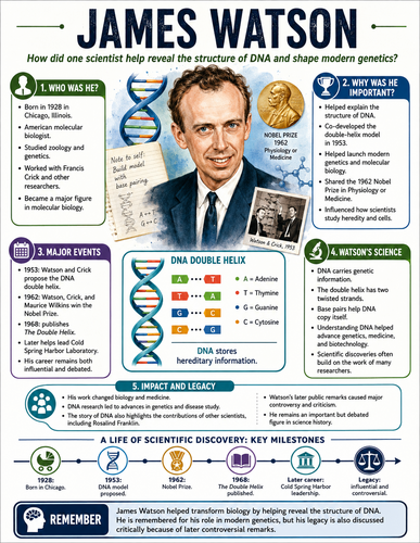 James Watson I Historical Figures I Infographic