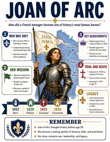 Joan of Arc I Historical Figures I Infographic