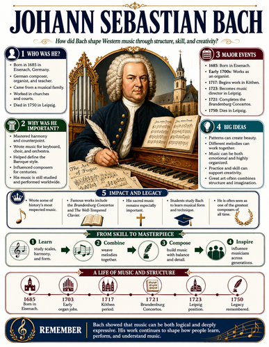Johann Sebastian Bach I Historical Figures I Infographic