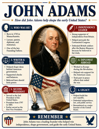 John Adams I Historical Figures I Infographic