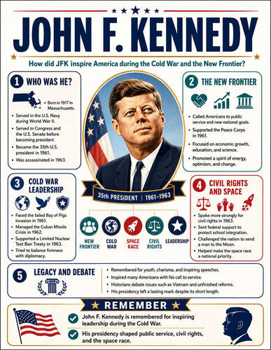 John F. Kennedy I Historical Figures I Infographic