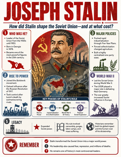 Joseph Stalin I Historical Figures I Infographic