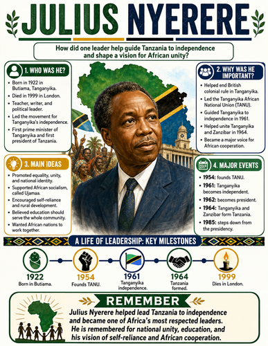 Julius Nyerere I Historical Figures I Infographic