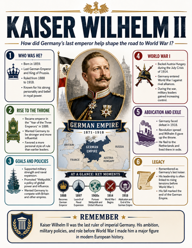 Kaiser Wilhelm II I Historical Figures I Infographic