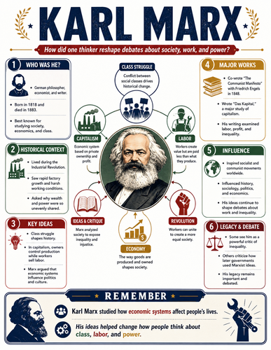 Karl Marx I Historical Figures I Infographic