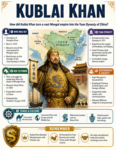 Kublai Khan I Historical Figures I Infographic