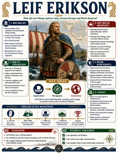 Leif Erikson I Historical Figures I Infographic