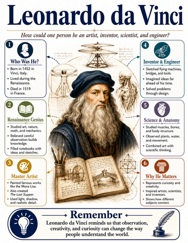 Leonardo da Vinci I Historical Figures I Infographic