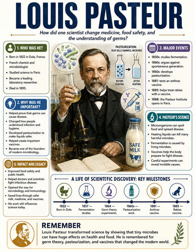 Louis Pasteur I Historical Figures I Infographic