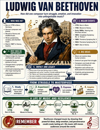 Ludwig van Beethoven I Historical Figures I Infographic