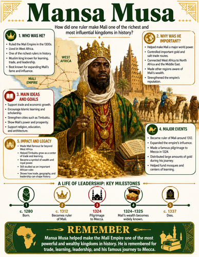 Mansa Musa I Historical Figures I Infographic