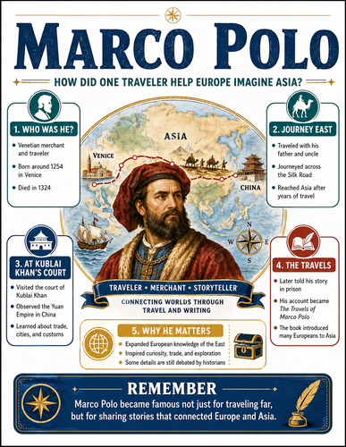 Marco Polo I Historical Figures I Infographic