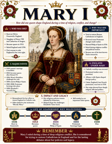 Mary I I Historical Figures I Infographic