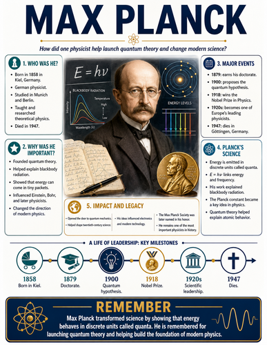Max Planck I Historical Figures I Infographic