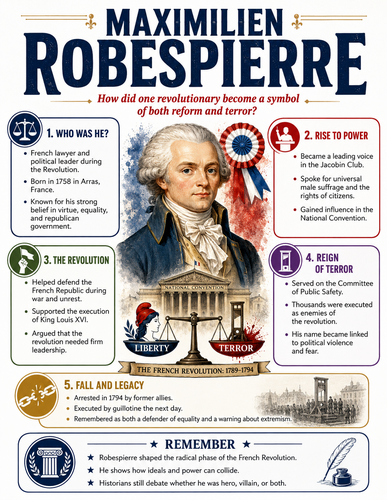 Maximilien Robespierre I Historical Figures I Infographic
