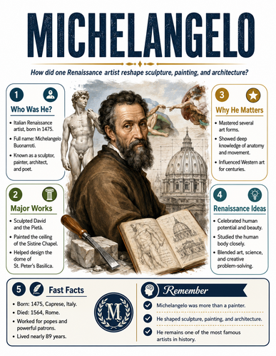 Michelangelo I Historical Figures I Infographic
