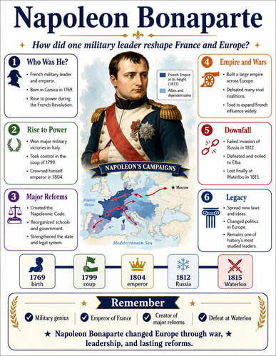 Napoléon Bonaparte I Historical Figures I Infographic