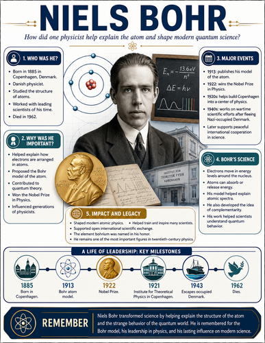 Niels Bohr I Historical Figures I Infographic